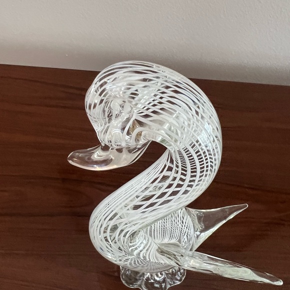 Vintage Murano Glass Hand Blown Glass Swan 11 Inches stunning!! - Picture 16 of 16
